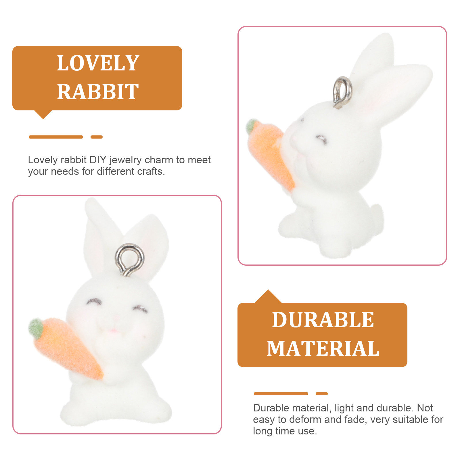 10 ciondoli a forma di conigli - Resin Crafts Diy recensione e prezzo