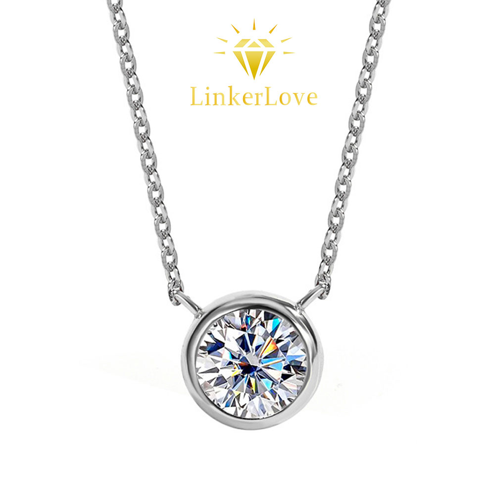 Collana LinkerLove con Moissan - Bezels Set Pendant recensione e prezzo